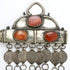 Yomut, talisman holder, silver & cornelian 13 x 7 cms - The Nomads Tent